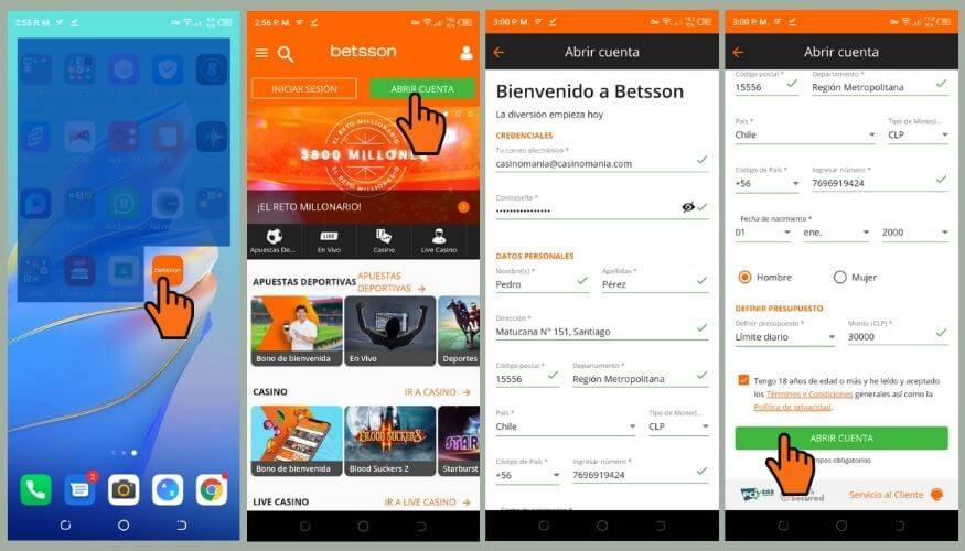 Betsson App, Betsson Chile
