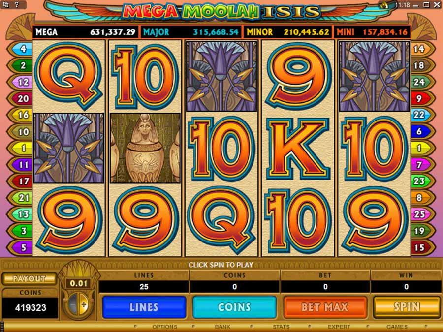 Mega Moolah Isis slot